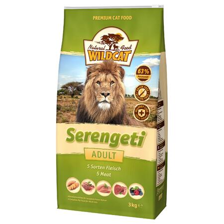 Bild von Katzentrockenfutter 'Serengeti' Adult, mit Geflügel, Rind und Wild, 3000 g