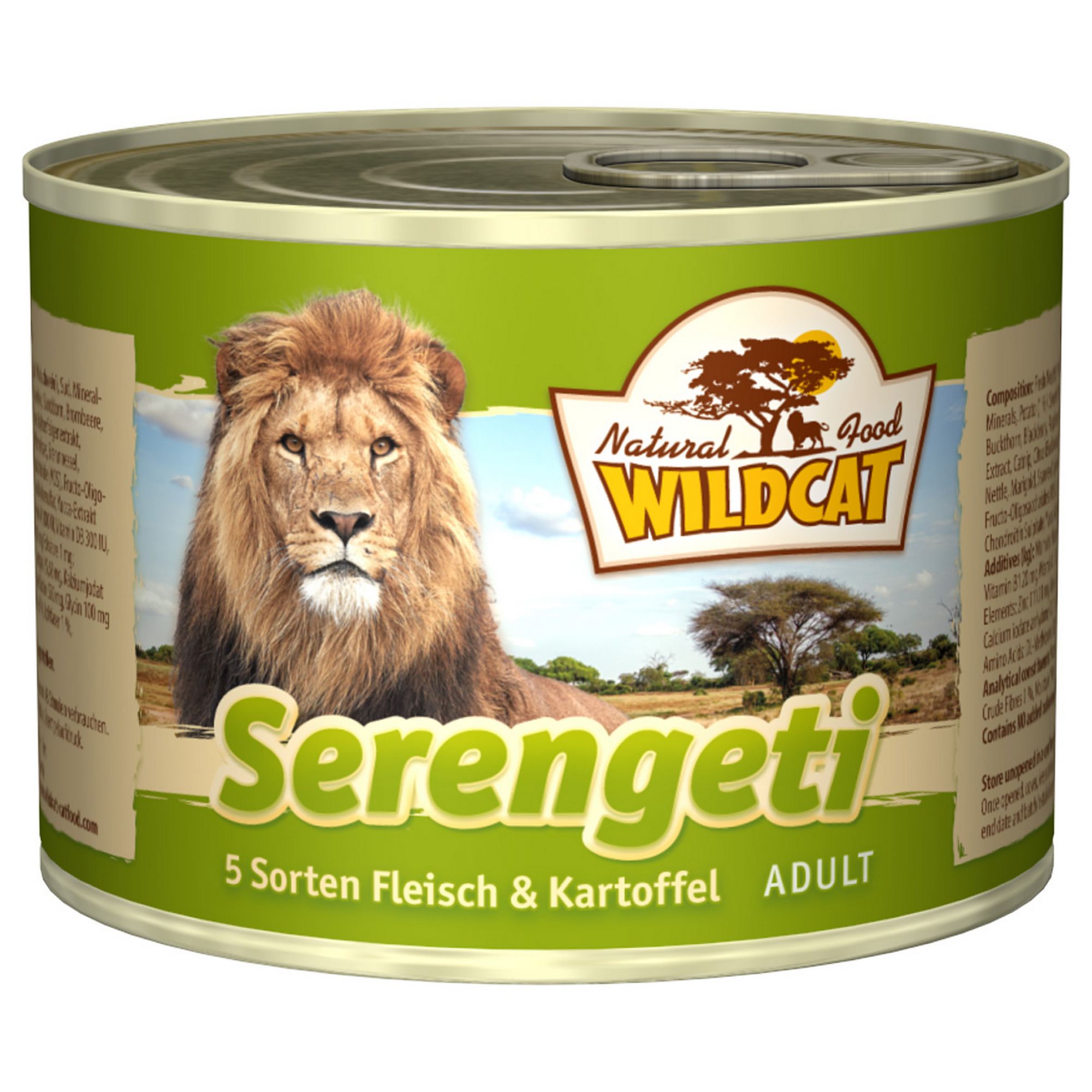 Katzennassfutter 'Serengeti' Adult,  mit Geflügel, Rind und Wildschwein, 200 g + product picture
