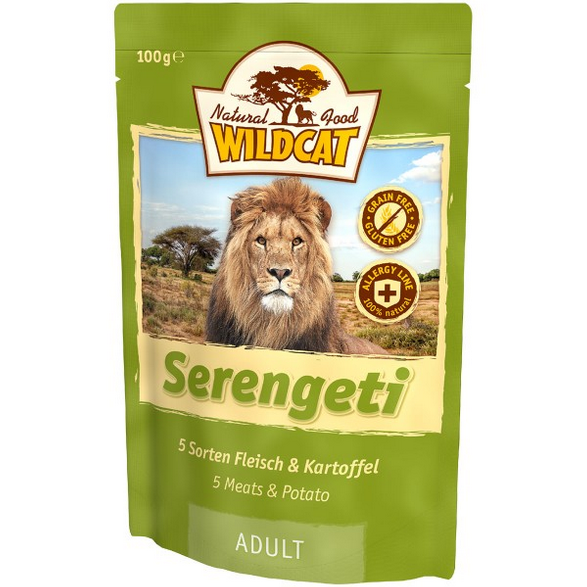 Katzennassfutter 'Serengeti' Adult Fleisch und Kartoffel 100 g + product picture