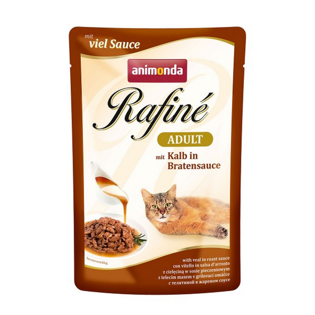Bild von Katzennassfutter 'Rafiné' Adult mit Kalb in Bratensauce 100 g