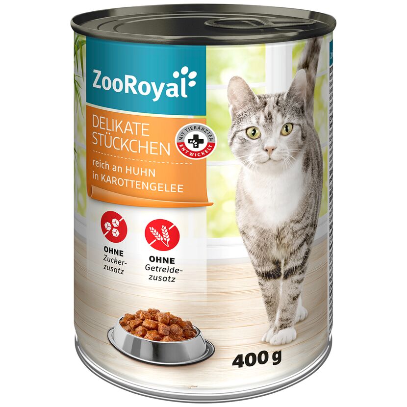 Katzentrockenfutter 'Delikate Stückchen Hühnchen ' 400 g
