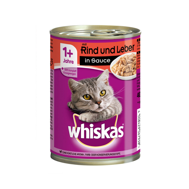 Bild von Katzennassfutter '1+' Adult, mit Rind und Leber, 400 g