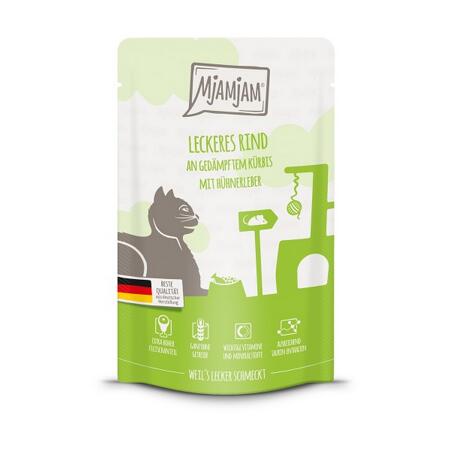 2. Bild von Katzennassfutter 'Quetschie' leckeres Rind an gedämpftem Kürbis 125 g