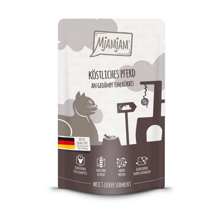 2. Bild von Katzennassfutter 'Quetschie' köstliches Pferd an gedämpftem Kürbis 125 g