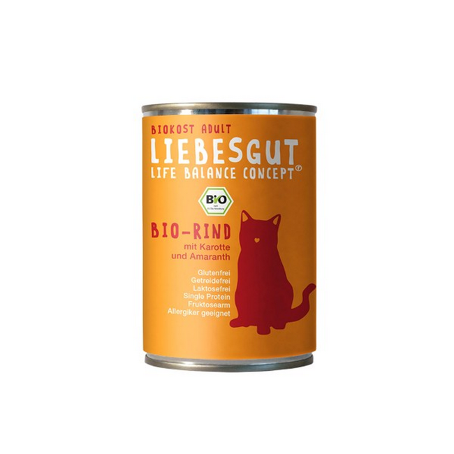 Bild von Katzennassfutter 'Biokost Adult' Rind, Karotten und Amaranth 400 g