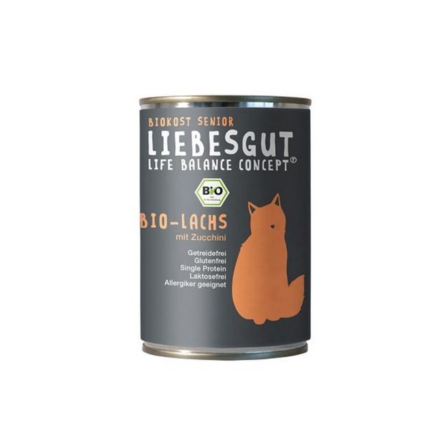 Bild von Katzennassfutter 'Biokost Senior' Lachs mit Zucchini 400 g