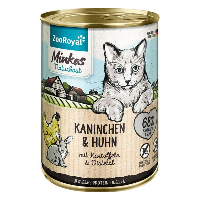 Bild von Katzennassfutter Adult Kaninchen und Huhn mit Kartoffeln und Distelöl 400 g