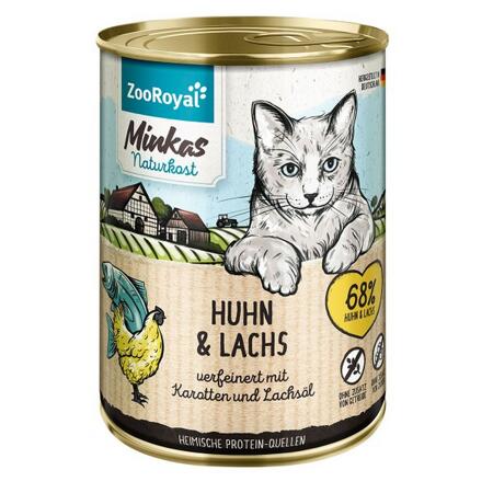 2. Bild von Katzennassfutter Adult Huhn und Lachs mit Karotten 400 g