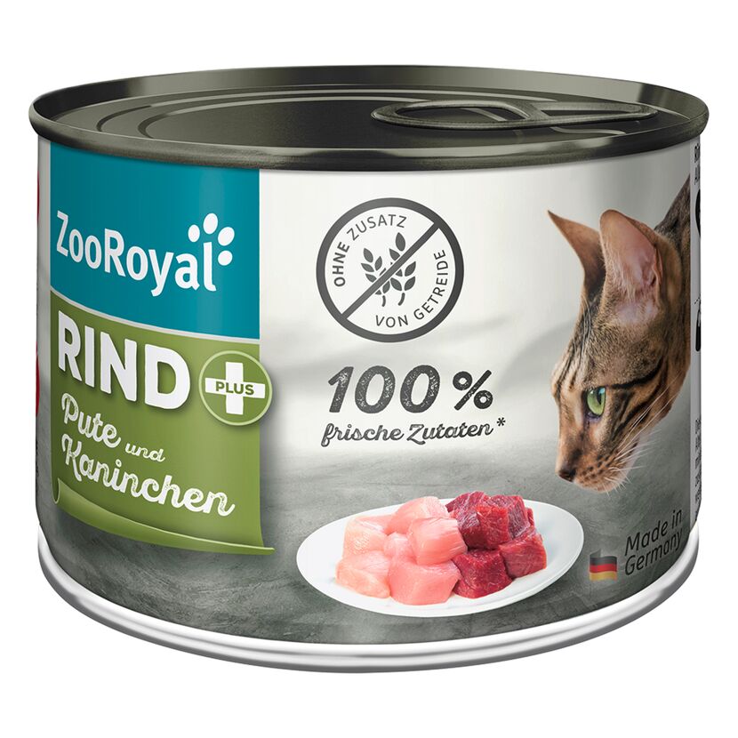 Katzennassfutter 'Rind + Pute  &  Kaninchen' 200 g