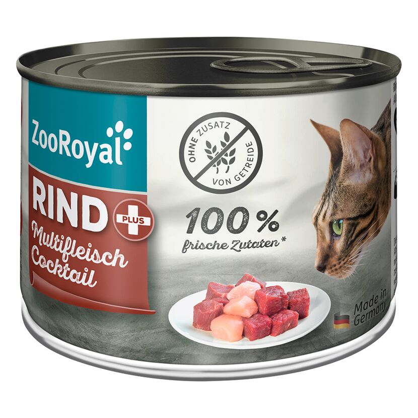 Katzennassfutter 'Rind + Multifleischcocktail' 200 g