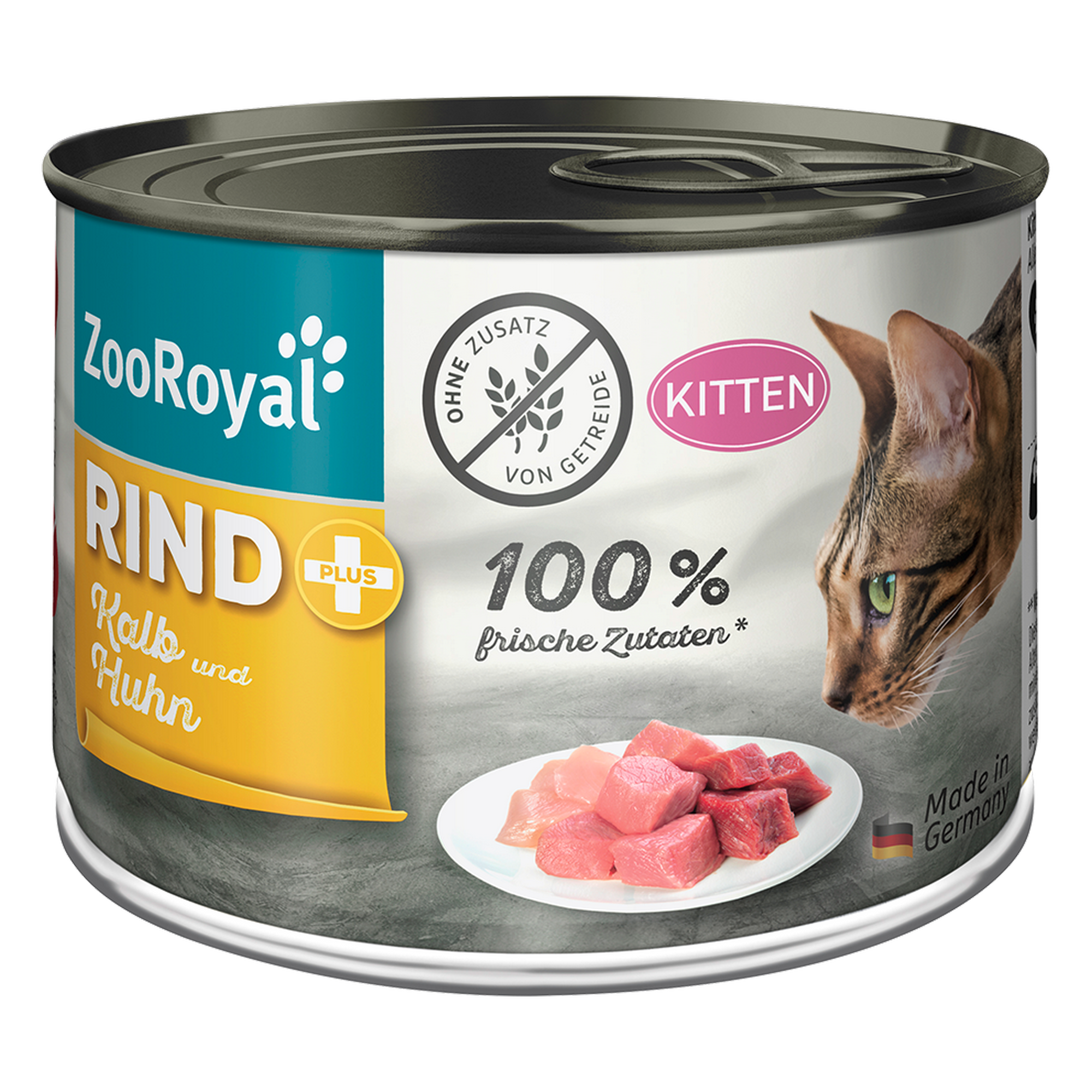 Katzennassfutter 'Kitten Rind + Kalb  &  Huhn' 200 g