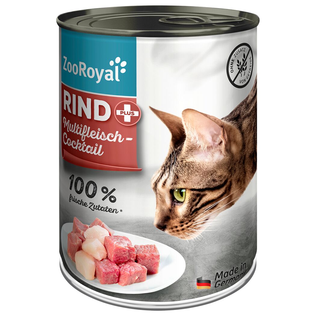 Katzennassfutter 'Rind + Multifleischcocktail' 400 g