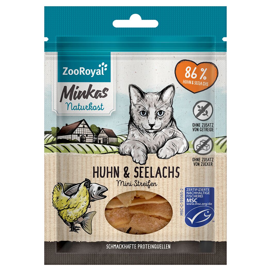 Katzensnack 'Minkas Naturkost Huhn  &  Seelachs' 50 g