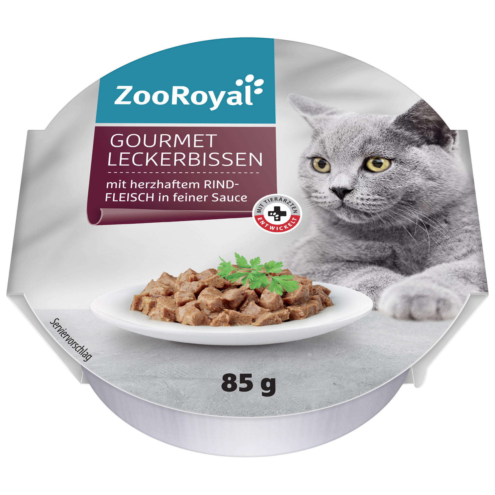 Katzennassfutter 'Gourmet Leckerbissen hrzht Rindfleisch Sauce' 85 g