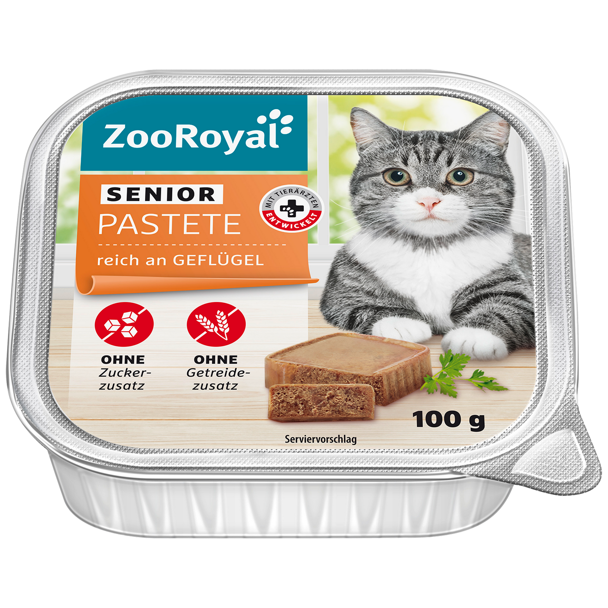 Katzennassfutter 'Pastete Senior reich an Geflügel' 100 g