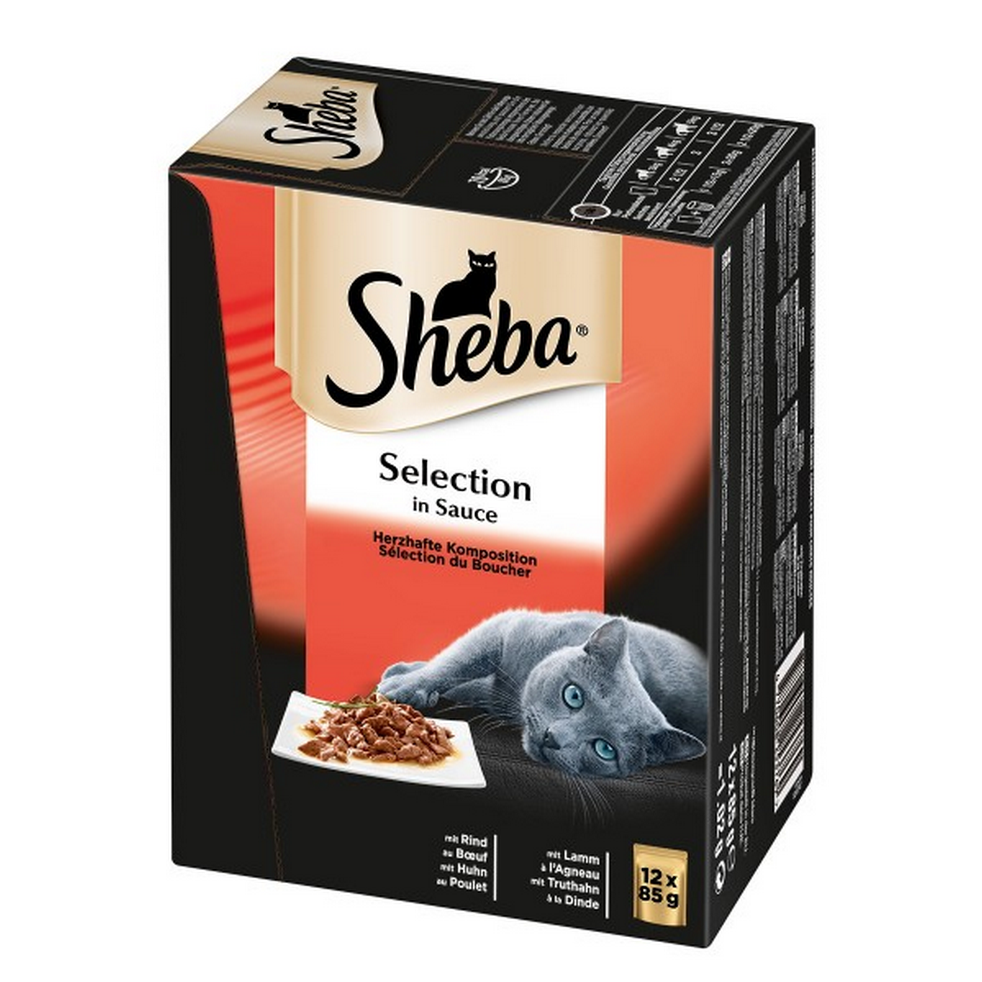 Katzennassfutter 'Selection in Sauce' feine Vielfalt Multipack 12 x 85 g + product picture