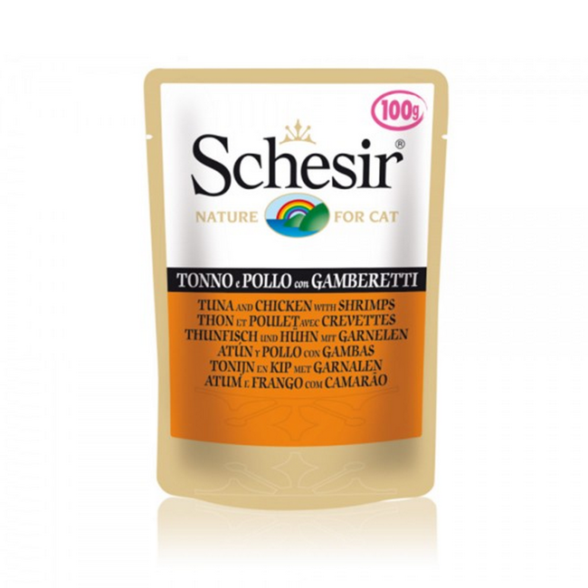 Bild von Katzennassfutter Thunfisch und Huhn mit Garnelen 100 g