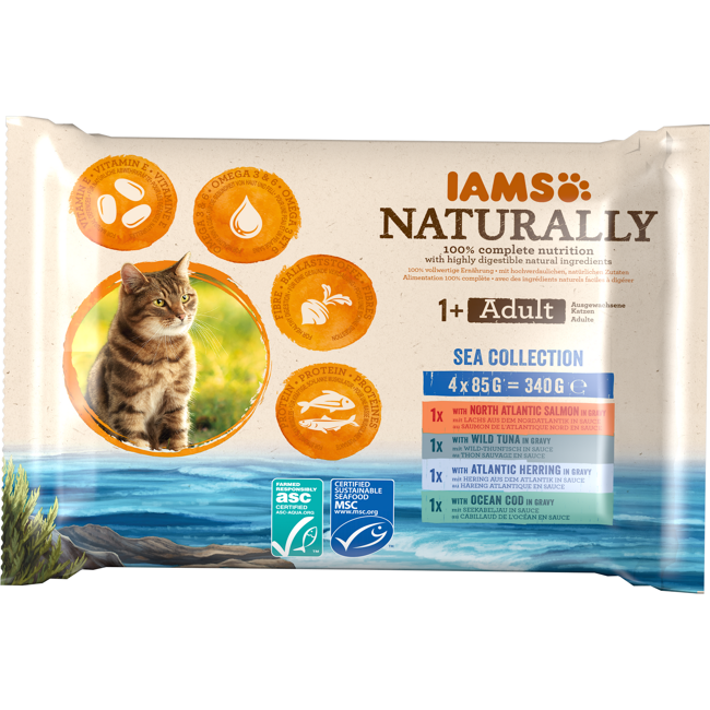 Bild von Katzennassfutter 'Naturally' See-Mix 4 x 85 g