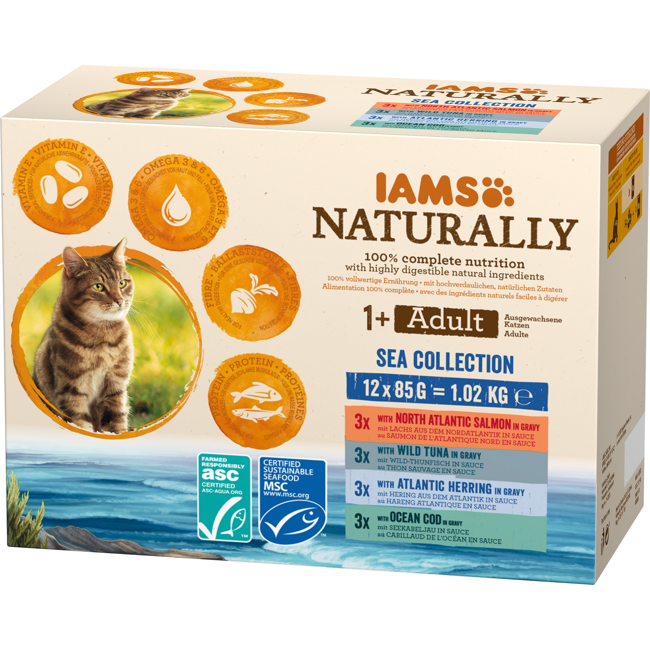 Bild von Katzennassfutter 'Naturally' See-Mix 12 x 85 g