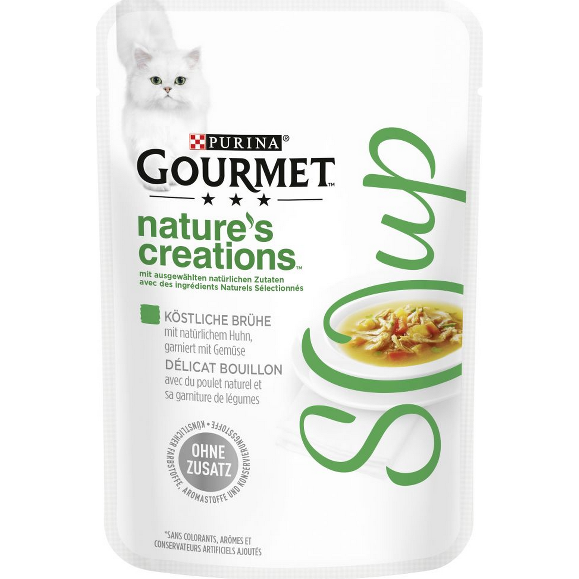 Katzenfutter 'Gourmet Nature's Creations Soup' Huhn/Gemüse 40 g