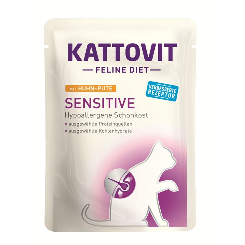 Katzennassfutter 'Feline Diet' Sensitive mit Huhn & Pute Adult 85 g