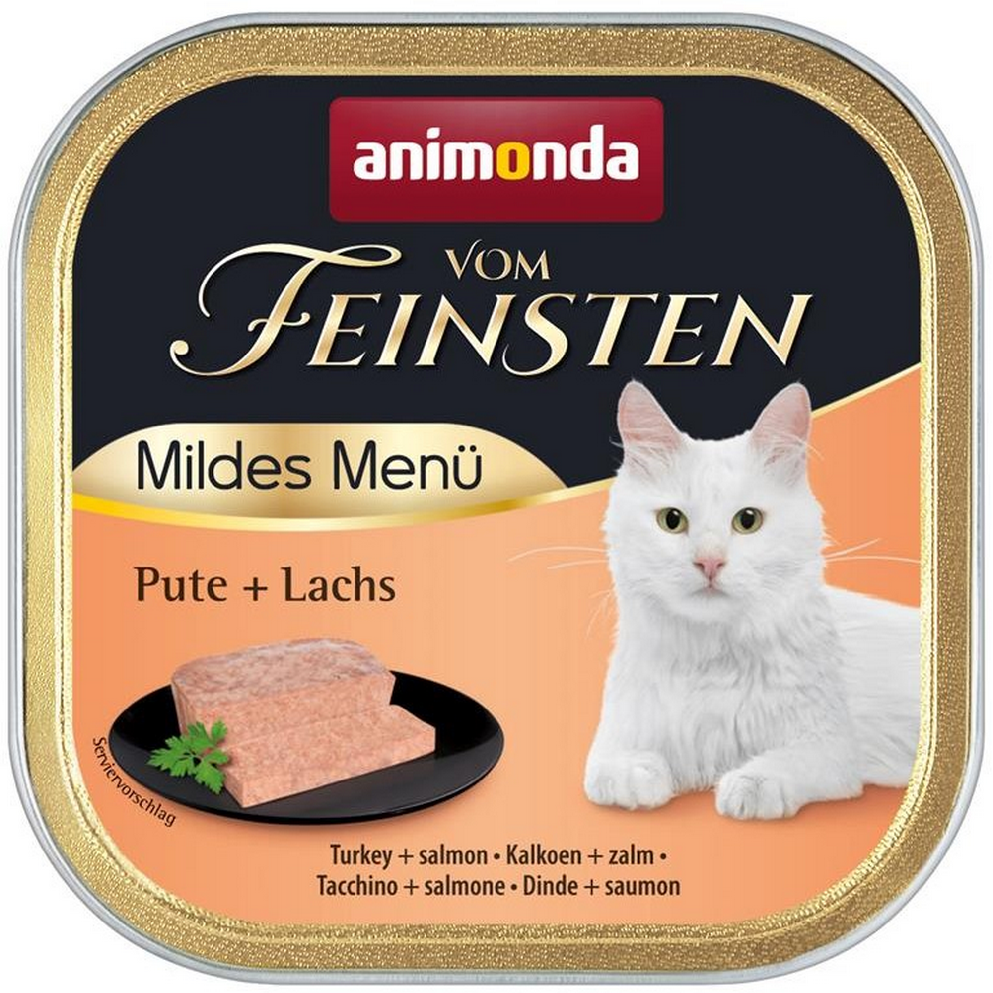 Katzenfutter 'Vom Feinsten' mildes Menü Pute & Lachs 100 g