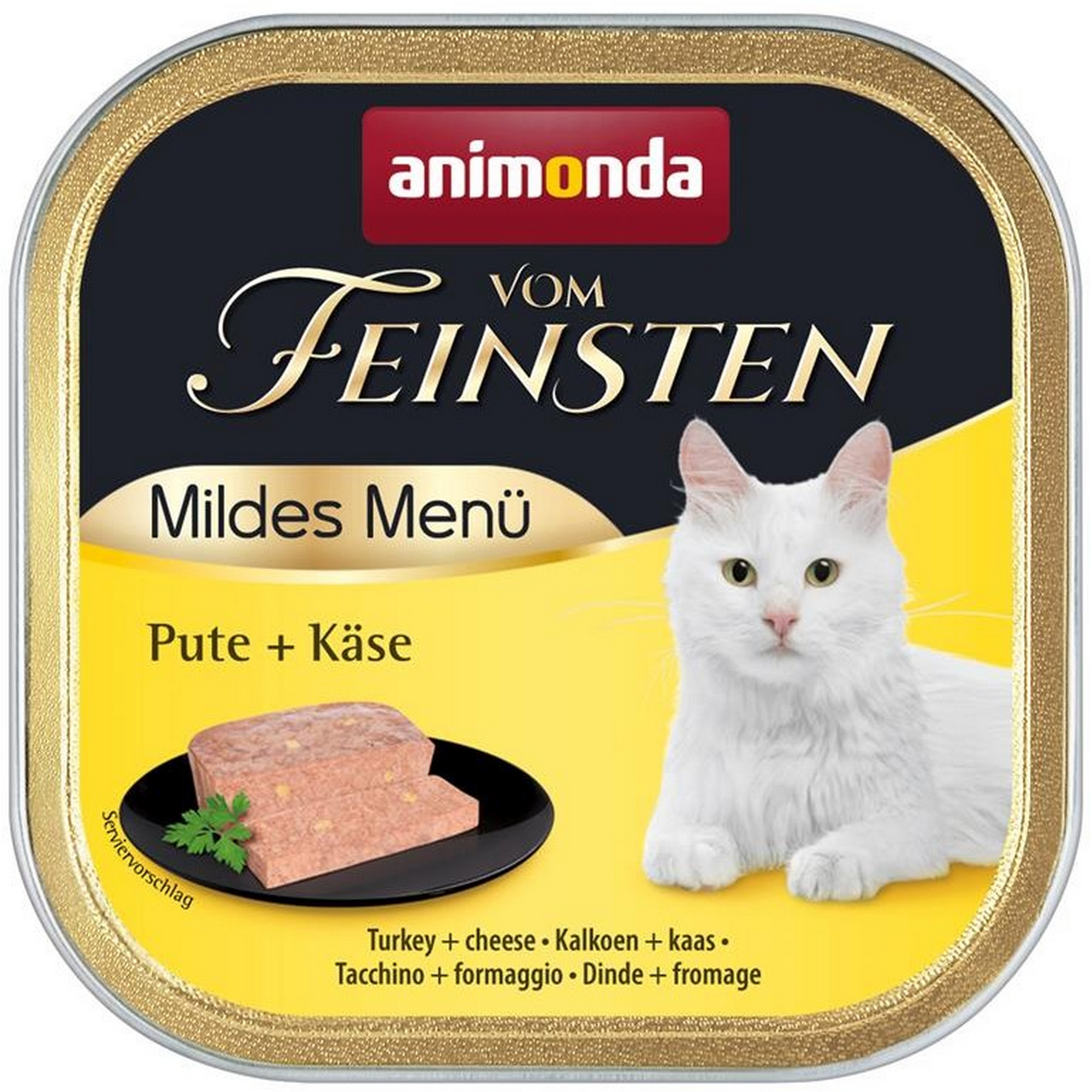Katzenfutter 'Vom Feinsten' mildes Menü Pute & Käse 100 g