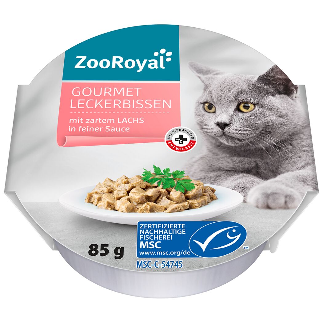 Katzennassfutter 'Gourmet Leckerbissen Lachs in Sauce' 85 g