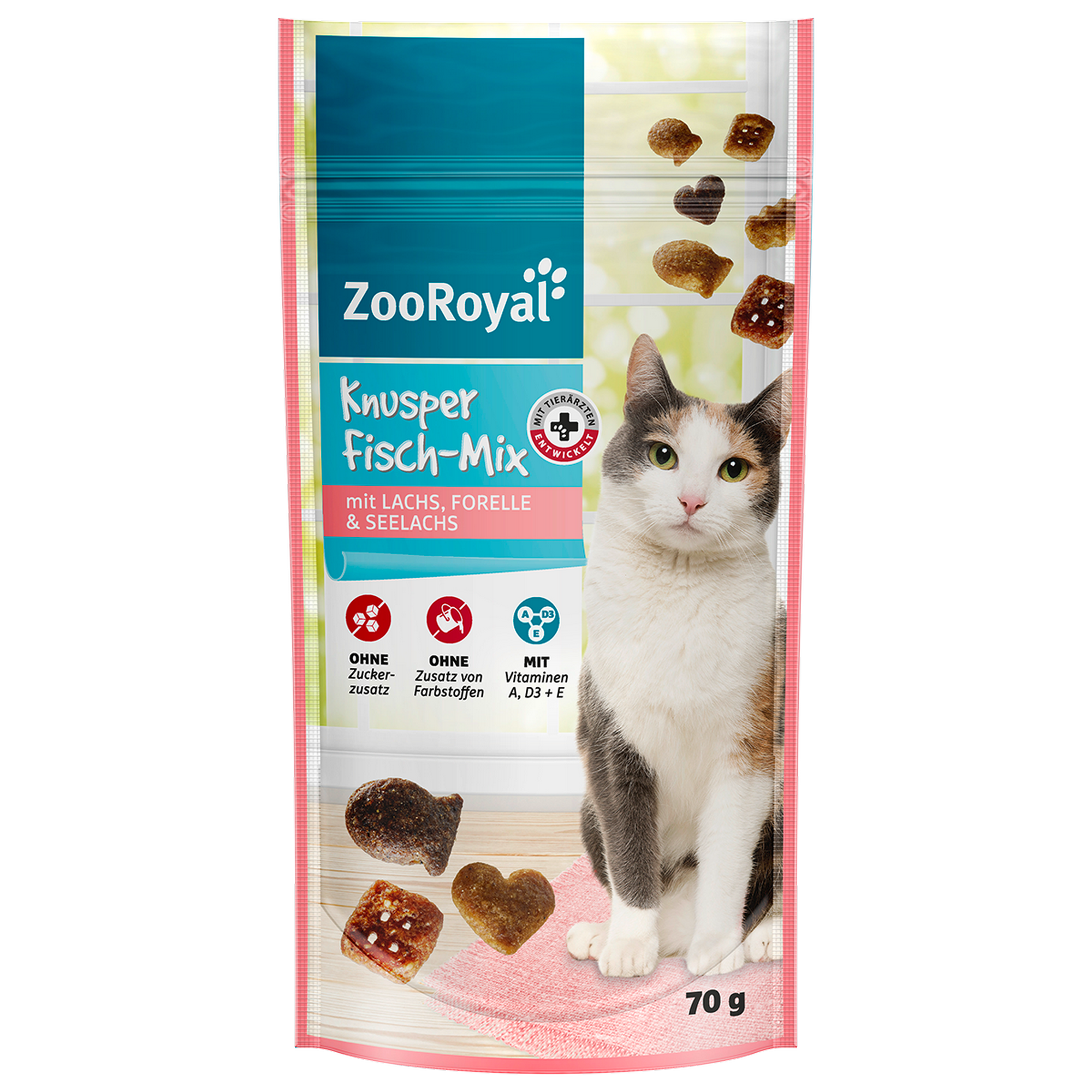 Katzensnack 'Knusper Fisch-Mix ' 70 g