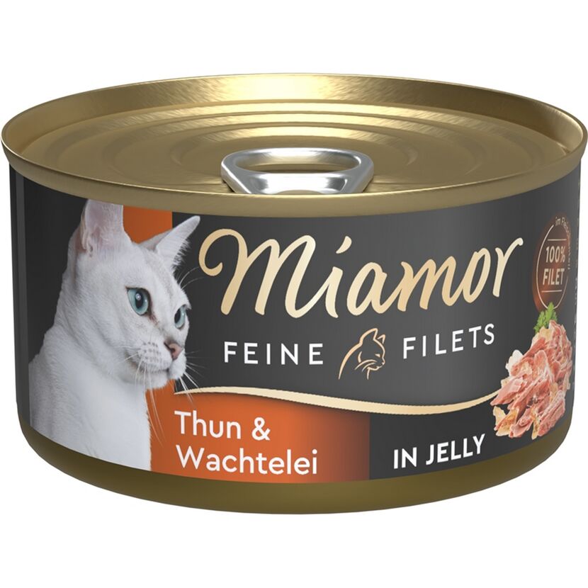 Katzennassfutter 'Feine Filets' Thunfisch & Wachtelei in Jelly Adult 100 g