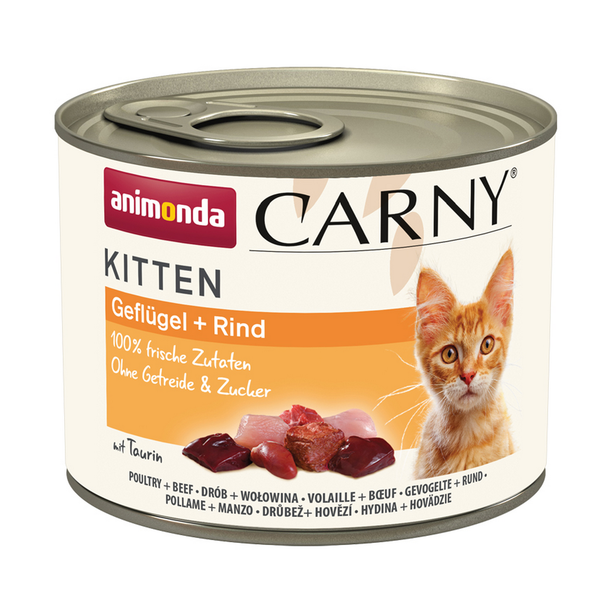 Katzenfutter 'Carny' Kitten Geflügel-Rind 200 g