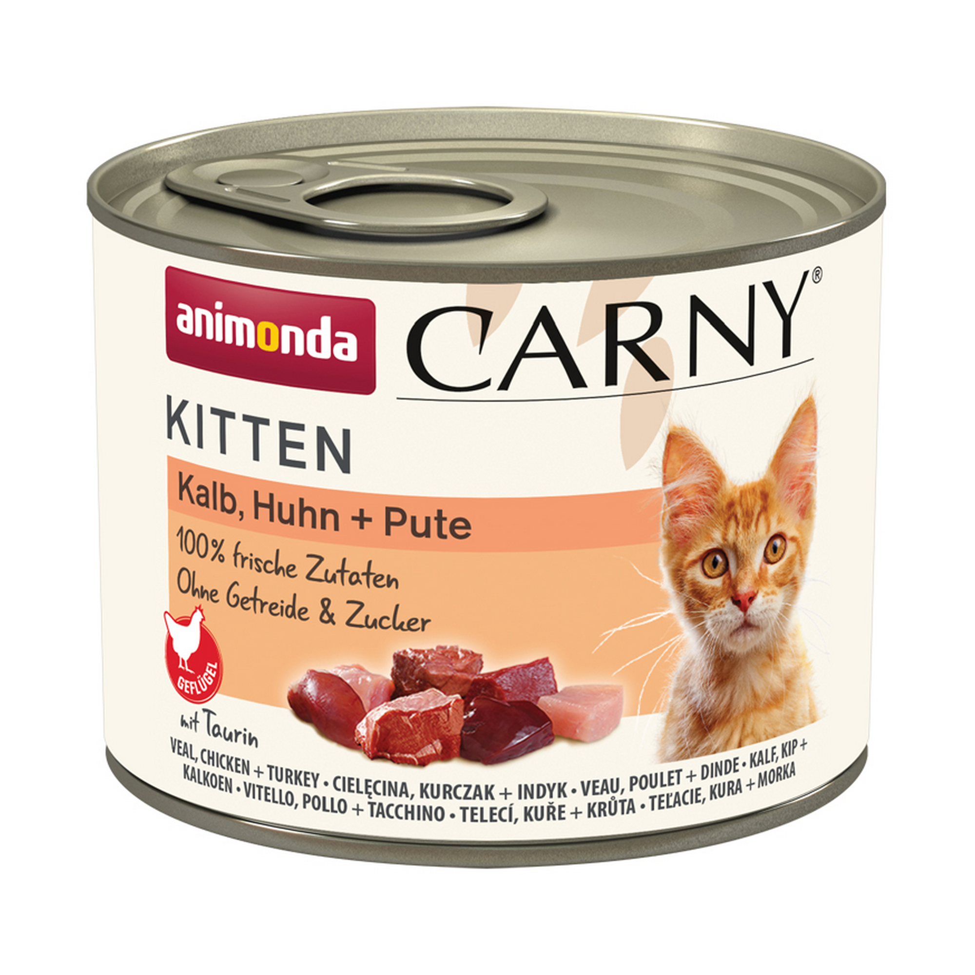 Katzenfutter 'Carny' Kitten Kalb, Huhn, Pute 200 g