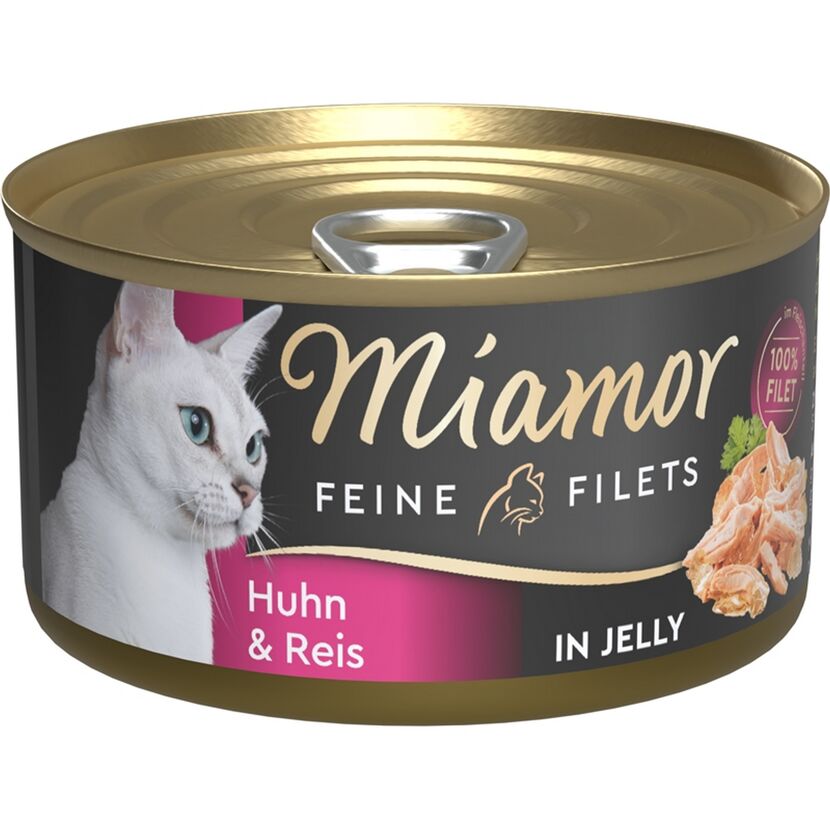 Katzennassfutter 'Feine Filets' Huhn & Reis in Jelly Adult 100 g
