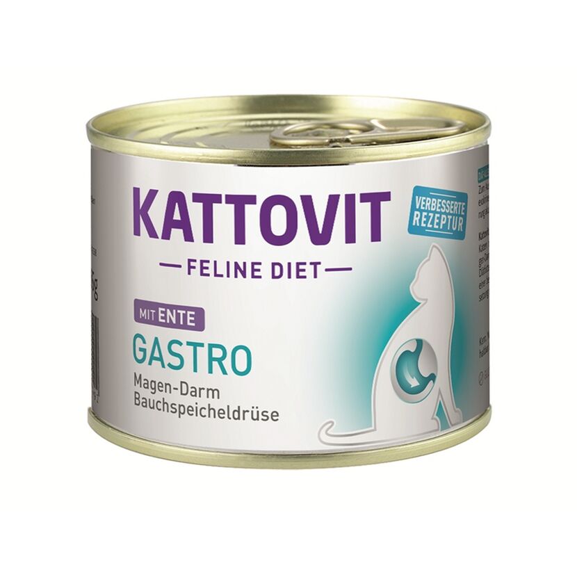 Katzennassfutter 'Feline Diet' Gastro mit Ente Adult 185 g