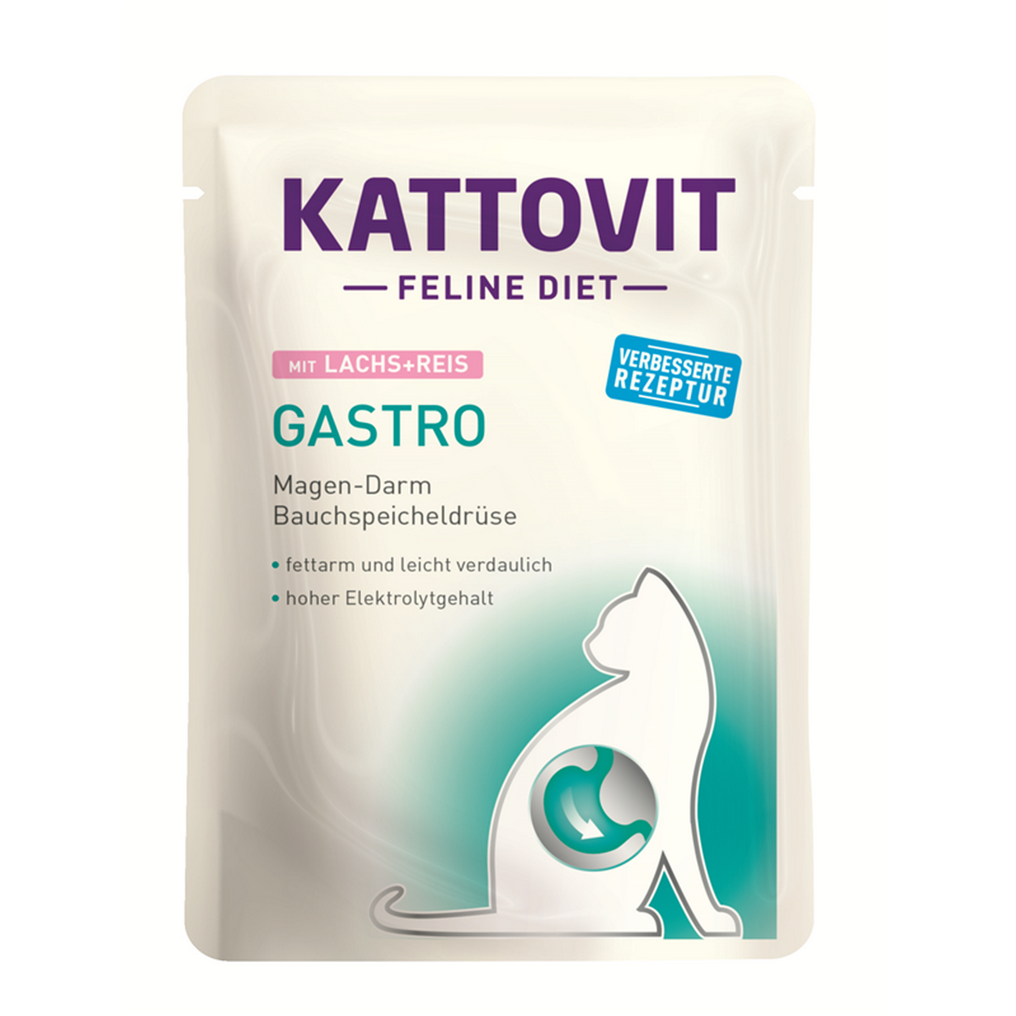 Katzenfutter 'Feline Diet' Gastro Lachs und Reis 85 g
