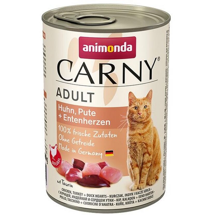 Katzenfutter 'Carny' Adult Huhn, Pute, Ente 400 g