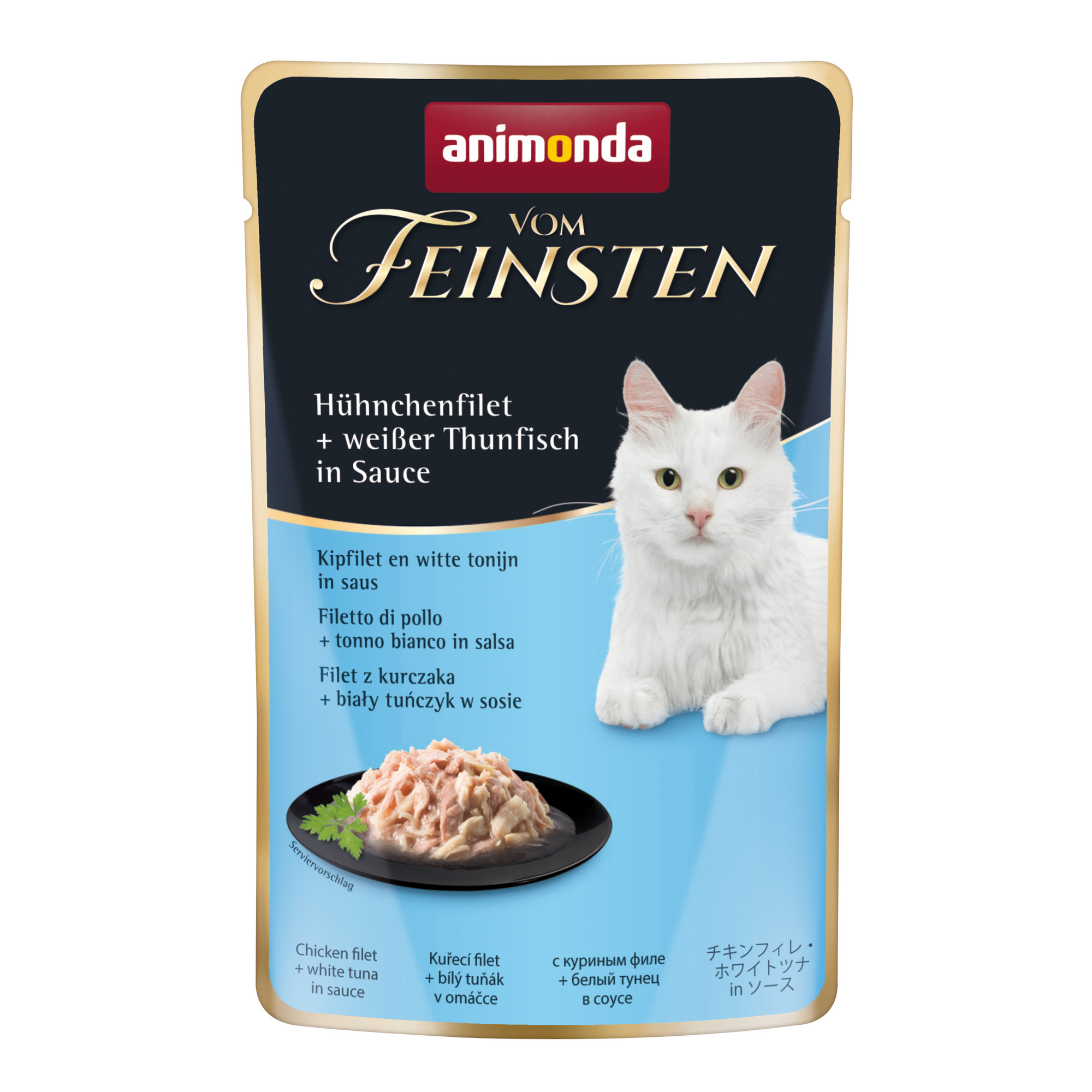 Katzenfutter 'Vom Feinsten' Hühnchen & Thunfisch 50 g