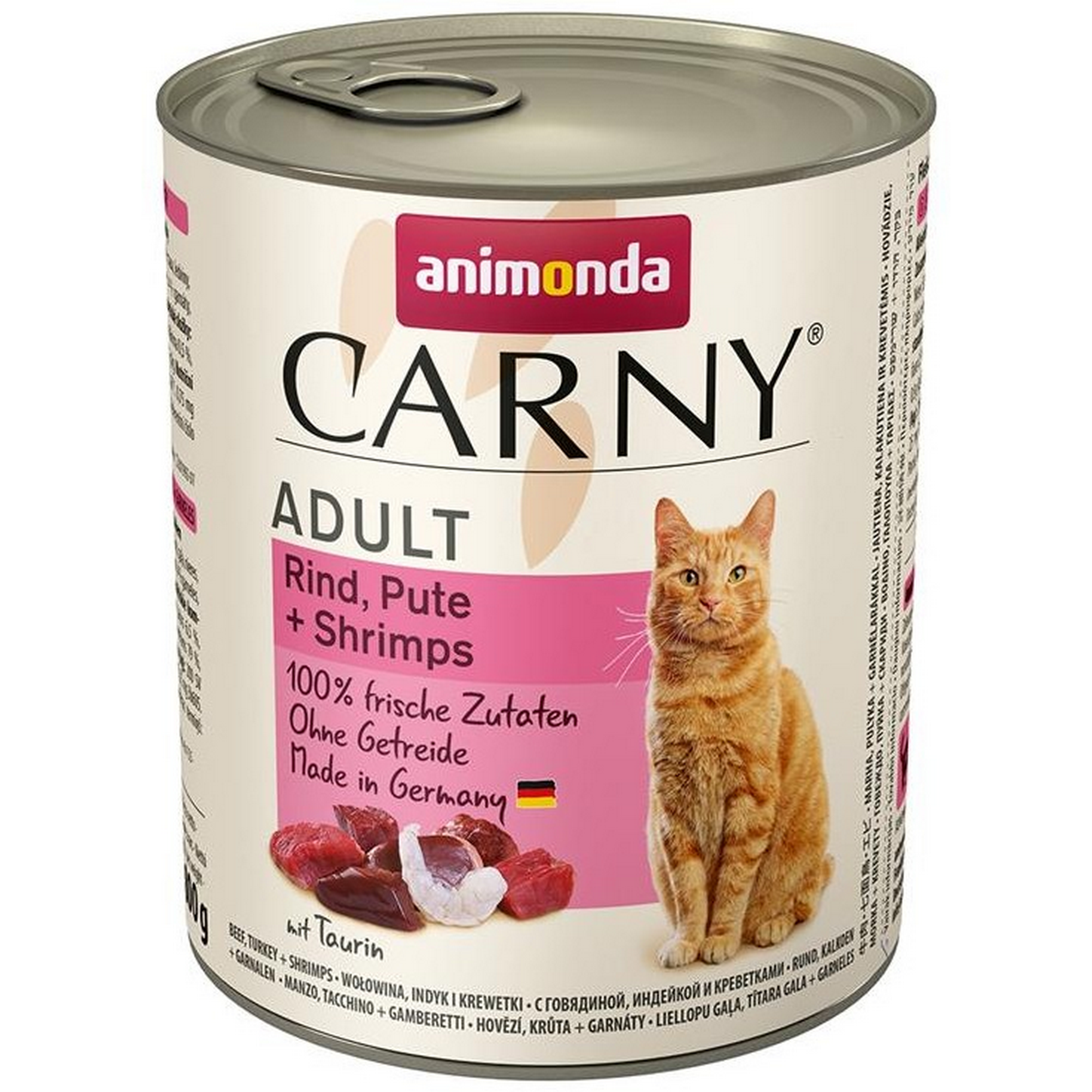 Katzenfutter 'Carny' Adult Rind, Pute, Shrimp 800 g