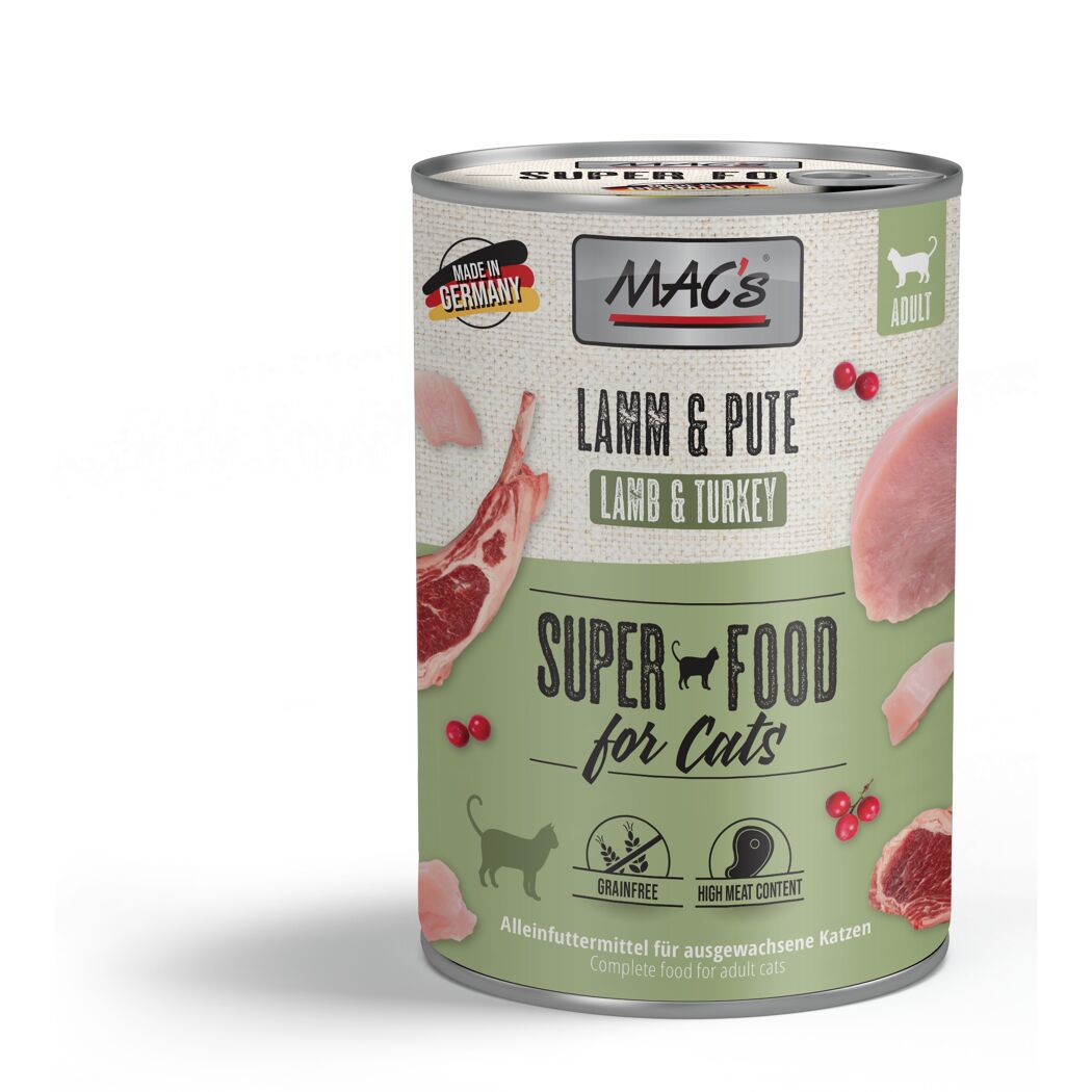 Katzennassfutter 'Superfood for Cats' Lamm & Pute Adult 400 g