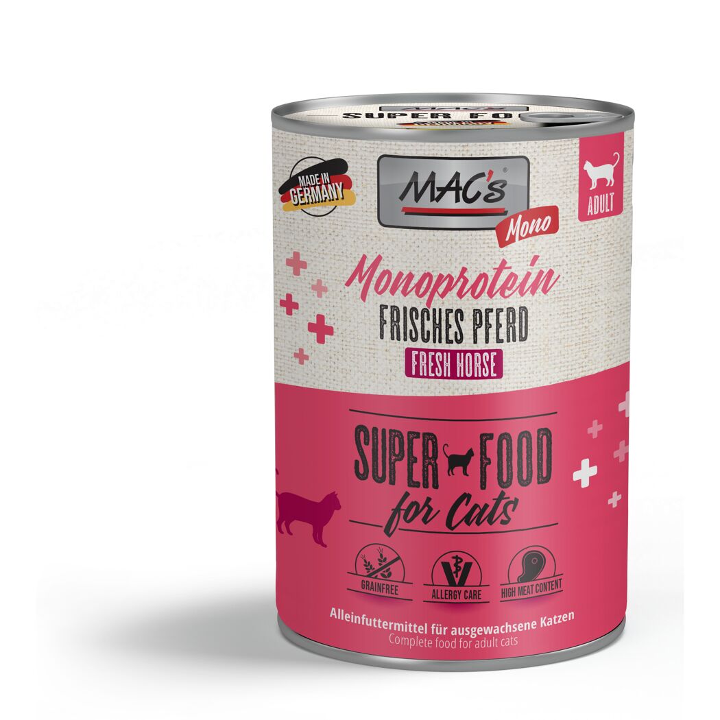 Katzentrockenfutter 'Superfood for Cats' Monoprotein Frisches Pferd Adult 400 g
