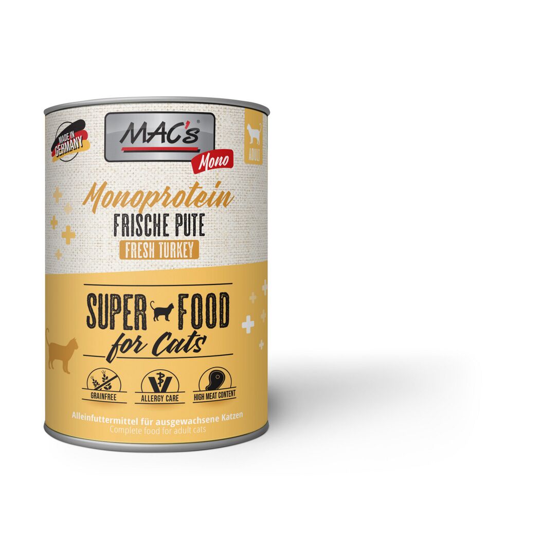 Katzennassfutter 'Superfood for Cats' Monoprotein Frische Pute Adult 400 g
