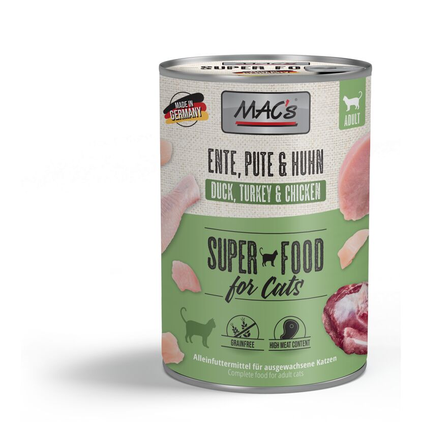 Katzennassfutter 'Superfood for Cats' Ente, Pute & Huhn Adult 400 g