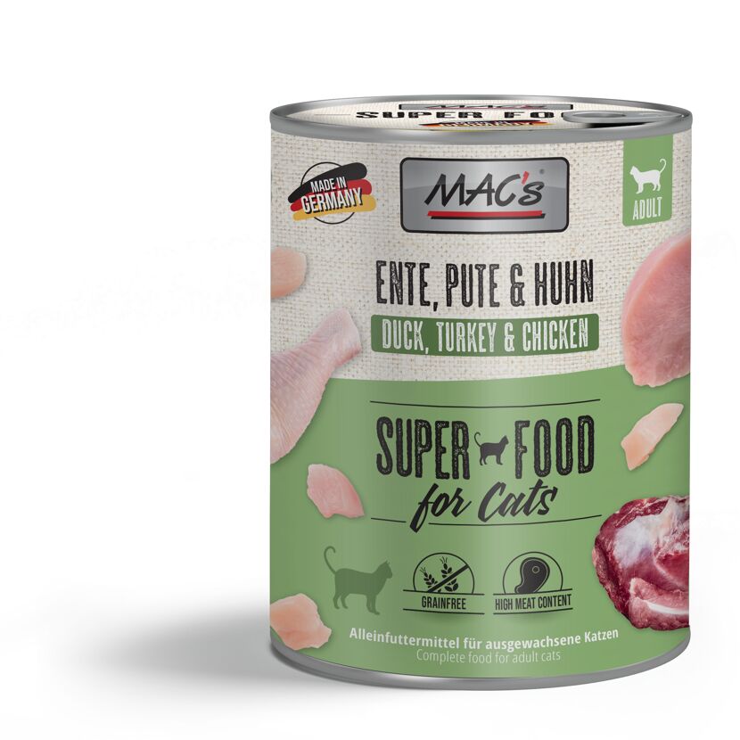 Katzennassfutter 'Superfood for Cats' Ente, Pute & Huhn Adult 800 g