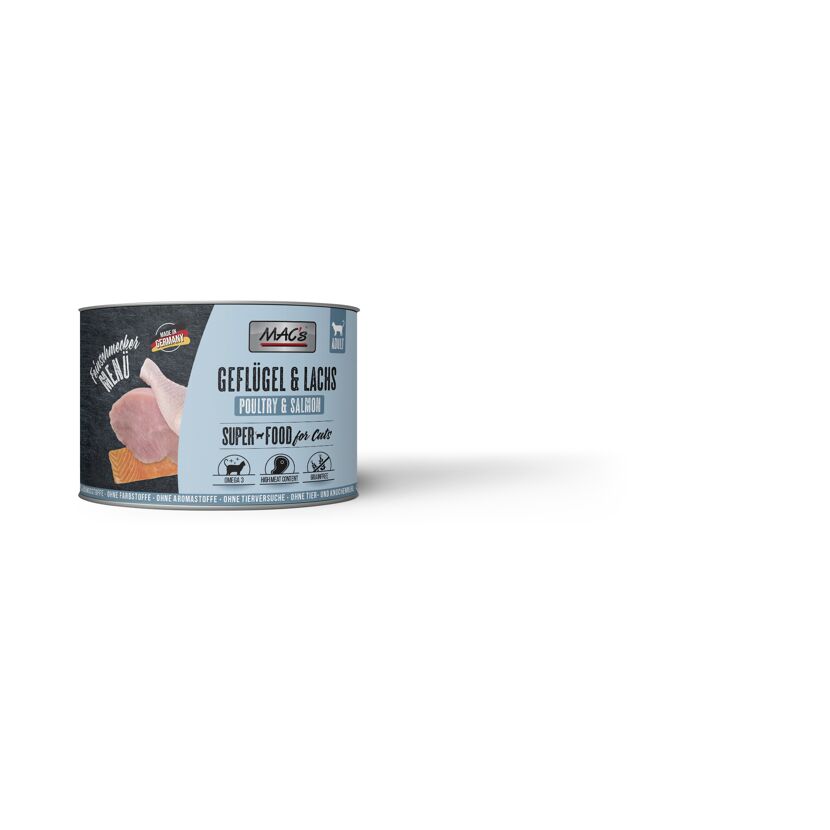 Katzennassfutter 'Superfood for Cats' Geflügel und Lachs Adult 200 g