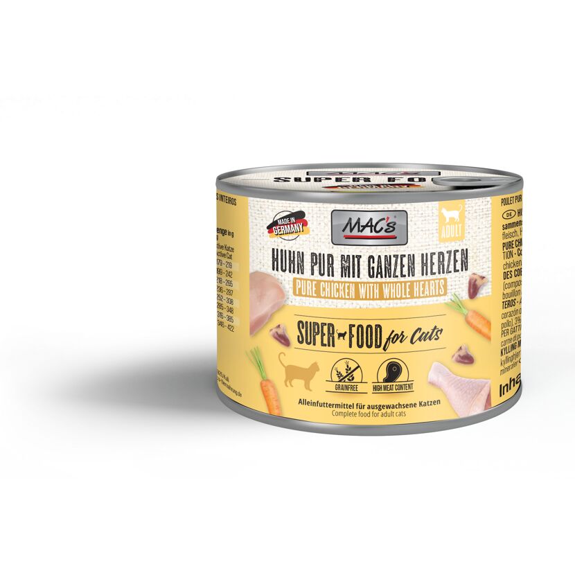 Katzennassfutter 'Superfood for Cats' Huhn Pur mit ganzen Herzen Adult 200 g