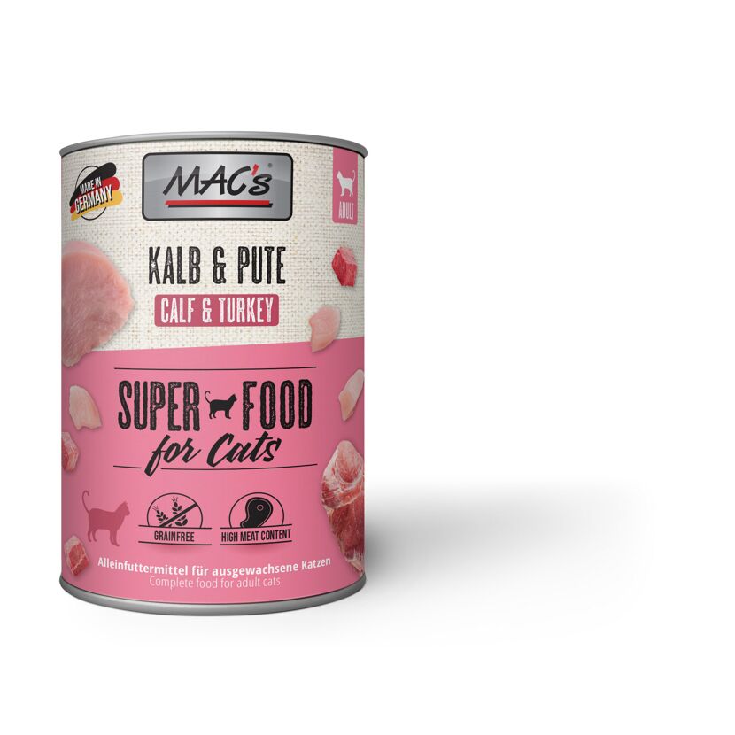 Katzennassfutter 'Superfood for Cats' Kalb & Pute Adult 400 g