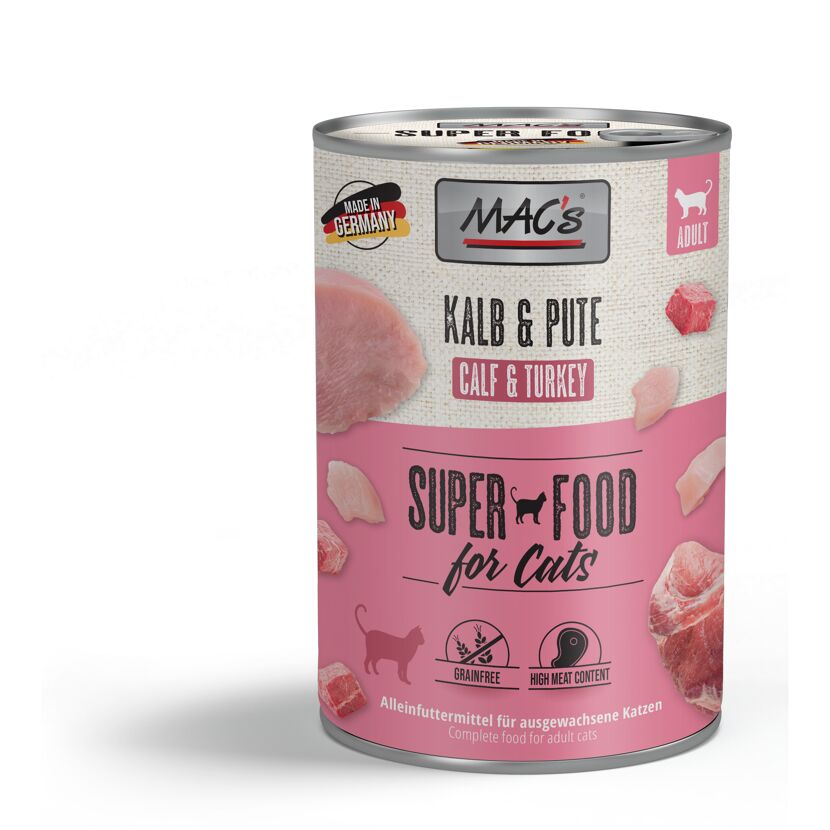 Katzennassfutter 'Superfood for Cats' Kalb & Pute Adult 400 g