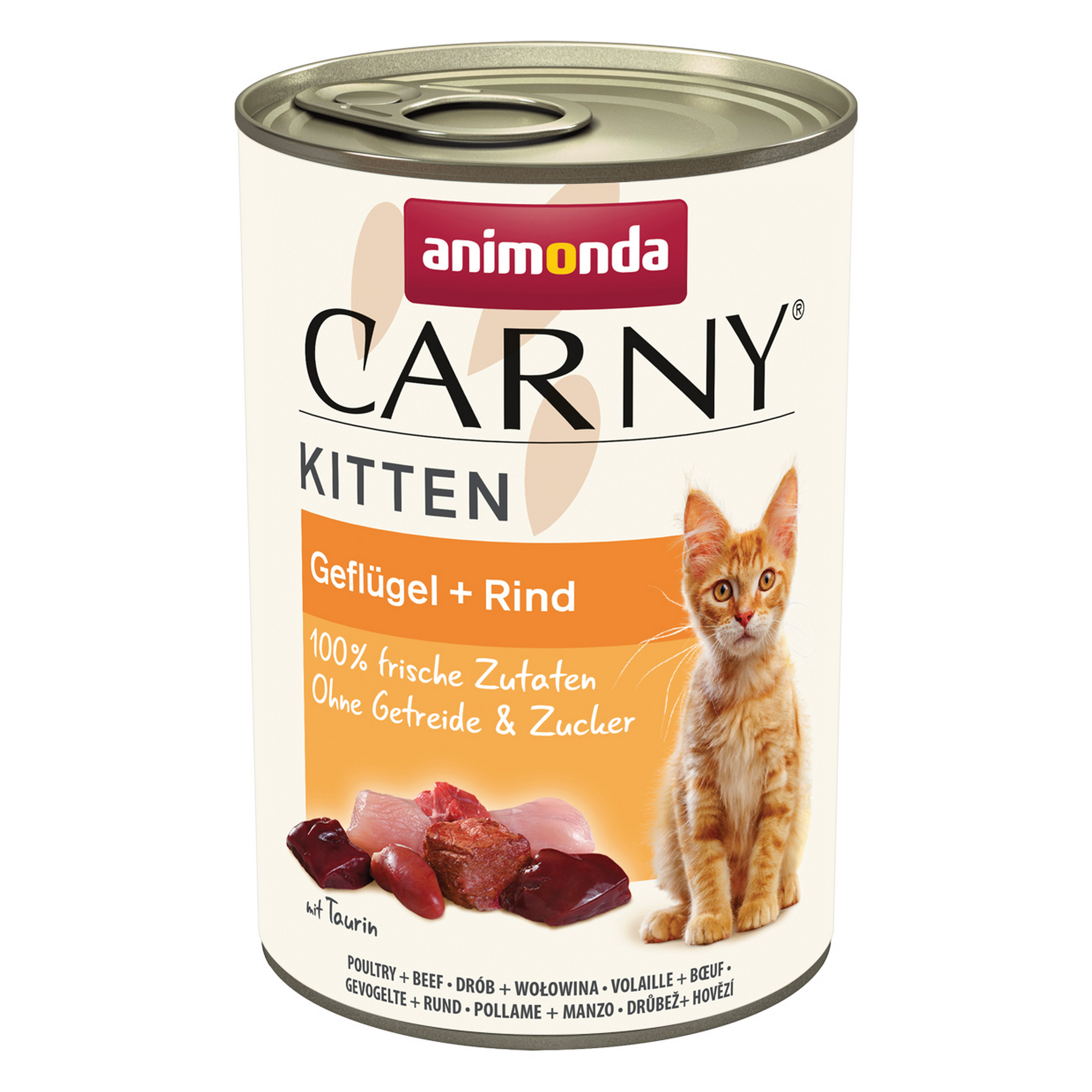 Katzenfutter 'Carny' Kitten Geflügel-Rind 400 g