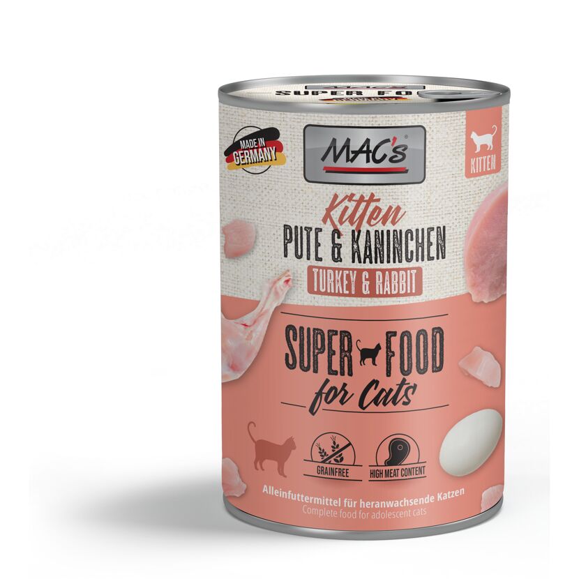 Katzennassfutter 'Superfood for Cats' Pute & Kaninchen Kitten 400 g