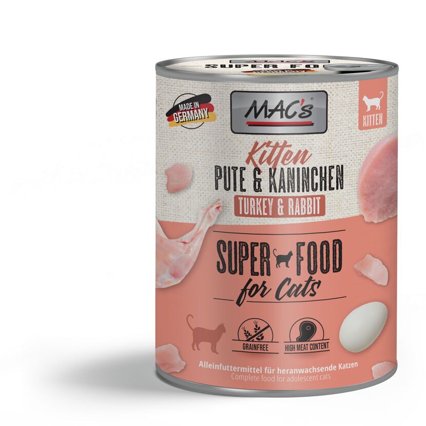 Katzennassfutter 'Superfood for Cats' Pute & Kaninchen Kitten 800 g